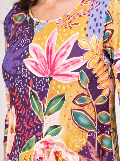 Robe Courte Fleurie à Manches Françaises - Mode Femme Premium
