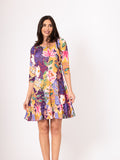 Robe Courte Fleurie à Manches Françaises - Mode Femme Premium