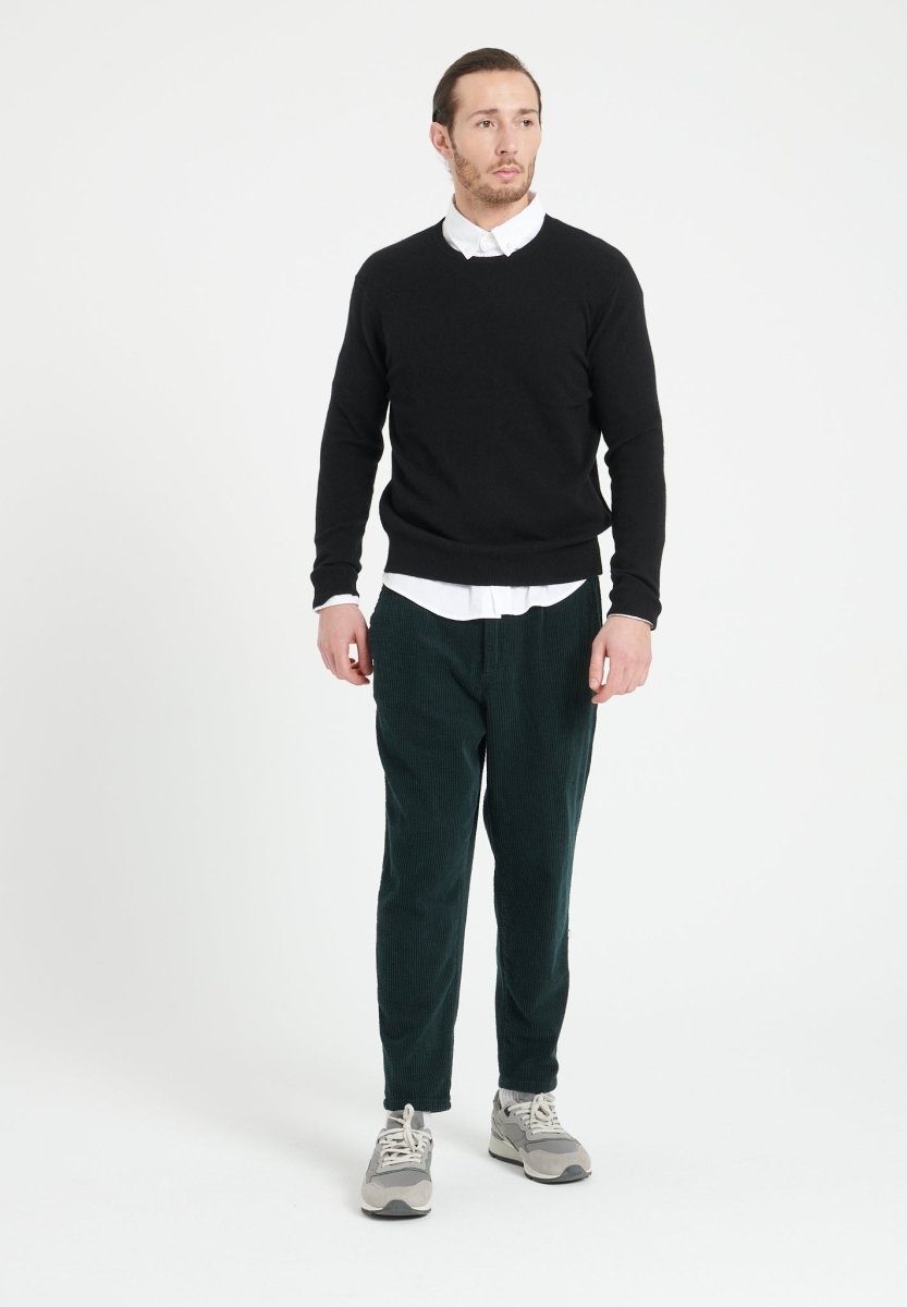 Pull Col Rond Homme Cachemire Noir - Luxe Premium LUKE 2